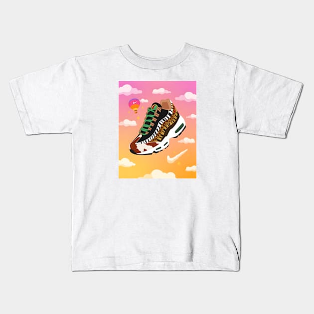 fly kicks 8 Kids T-Shirt by rajibdeje@gmail.com